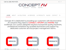 Tablet Screenshot of conceptav.com.au